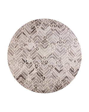 Shop Feizy Asher 8638769f Round Area Rug, 8' X 8' In Taupe Gray