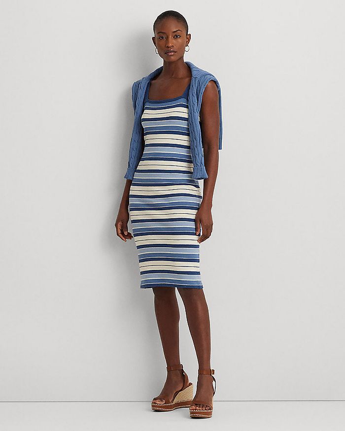 Satin Striped Tank Dress