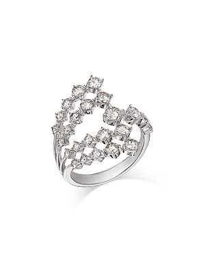 Bloomingdale's Diamond Multirow Scatter Statement Ring In 14k White Gold, 1.50 Ct. T.w.