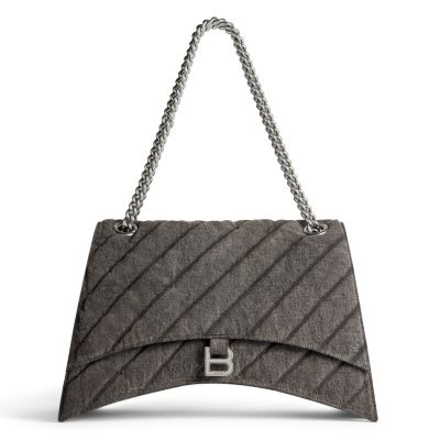 Balenciaga - Crush Chain Bag Quilted Denim