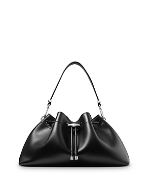 Jimmy Choo E/w Bon Bon Soft Shiny Leather Bag In Black