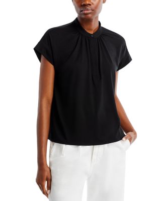 Eileen Fisher - Mandarin Collar Henley Top