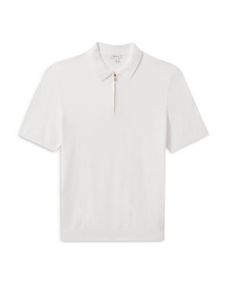 Textured Quarter Zip Polo Shirt