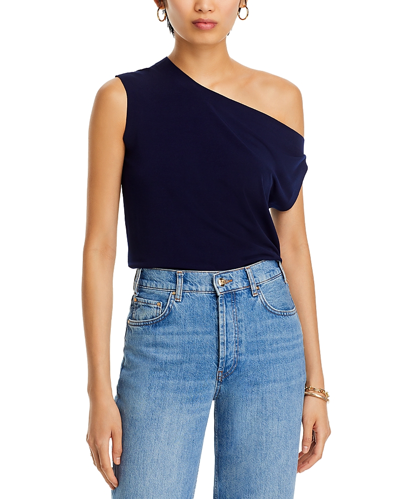 NORMA KAMALI DROP SHOULDER ASYMMETRIC TOP
