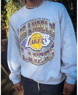 Unisex Lakers Chrome Lines Crew Fleece Sweatshirt