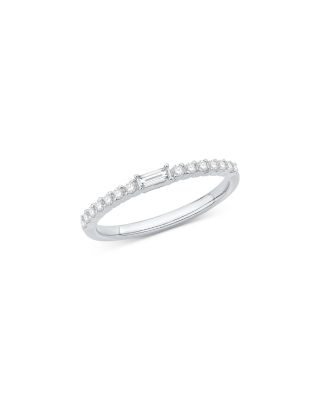 Bloomingdale's Fine Collection Diamond Baguette & Round Band in 14K White Gold, 0.20 ct. t. w.