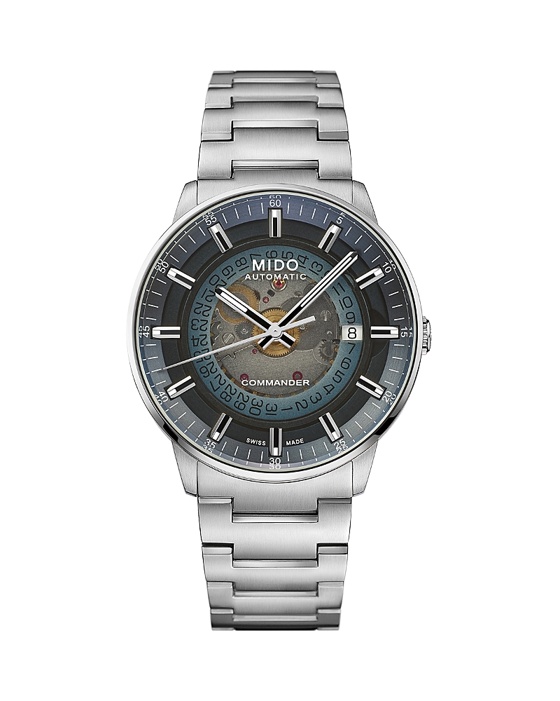 Mido Commander Gradient Watch, 40mm In Gray/silver