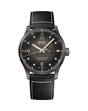 Shop Mido Multifort M Chronometer Watch, 42mm In Gray/black