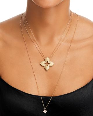 18K Yellow Gold Venetian Princess Diamond Pendant Necklace, 30&amp;quot;