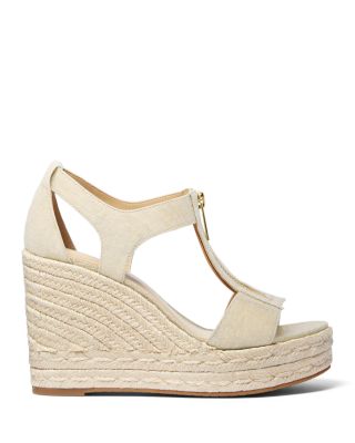 Women's Berkley Front Zip Espadrille Wedge Heel Platform Sandals
