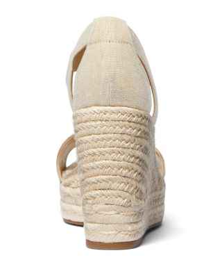 Women's Berkley Front Zip Espadrille Wedge Heel Platform Sandals