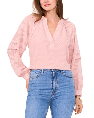 Shop Vince Camuto Textured Raglan Sleeve Top In Heavenly Pink