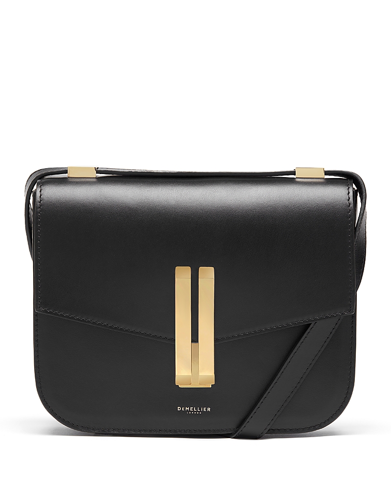 Demellier Black Vancouver Leather Cross Body Bag In Black