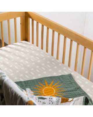 Crib Sheet in GOTS Certified Organic Muslin Cotton