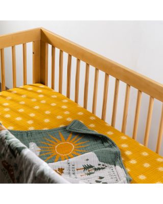 Crib Sheet in GOTS Certified Organic Muslin Cotton