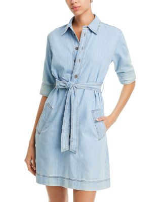 FRAME - Belted Denim Dress