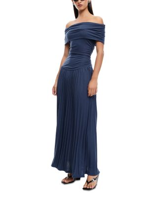 Field Of Dreams Off-the-Shoulder Maxi Dress