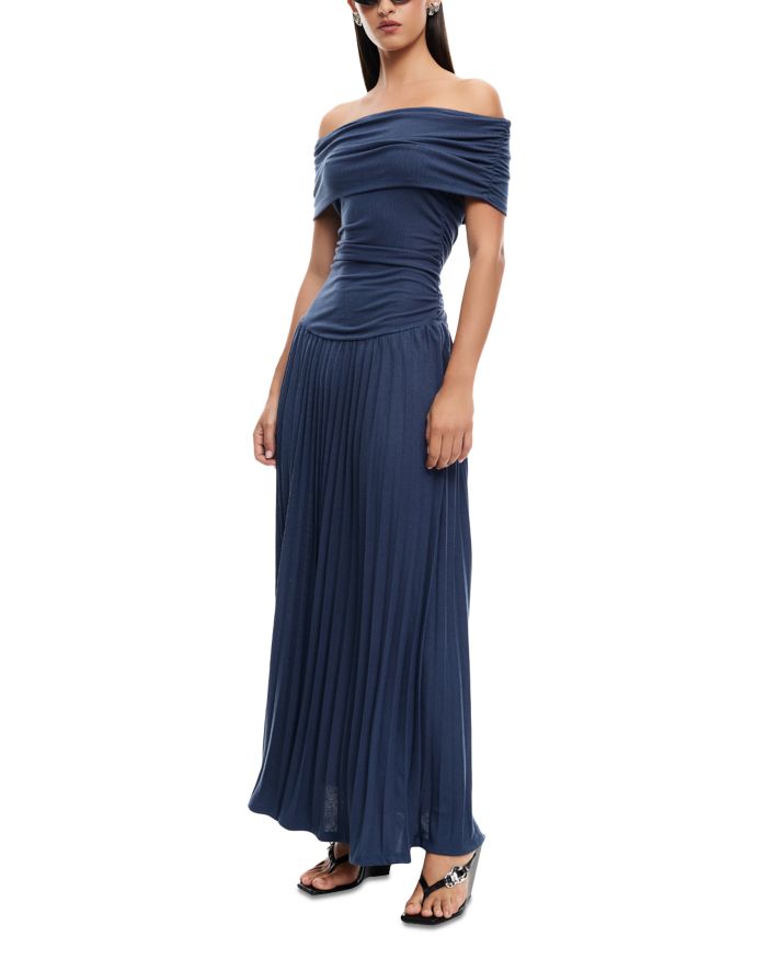 Field Of Dreams Off-the-Shoulder Maxi Dress