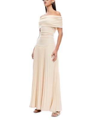 Field Of Dreams Off-the-Shoulder Maxi Dress