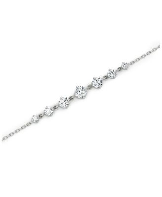 Linked Lab-Grown Diamond Tennis Bracelet in 14K White Gold and Gold, .85ctw Round Brilliant Lab Grown Diamonds