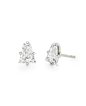 Lab Grown Diamond Keystone Iconic Stud Earrings in 14K White Gold and Gold, 1.5 ct. t.w.