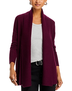C By Bloomingdale's Cashmere C By Bloomingdale's Shawl-collar Cashmere Cardigan - 100% Exclusive In Burgundy