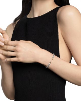 Sterling Silver & 14K Yellow Gold Cable Flex Bracelet, 4mm