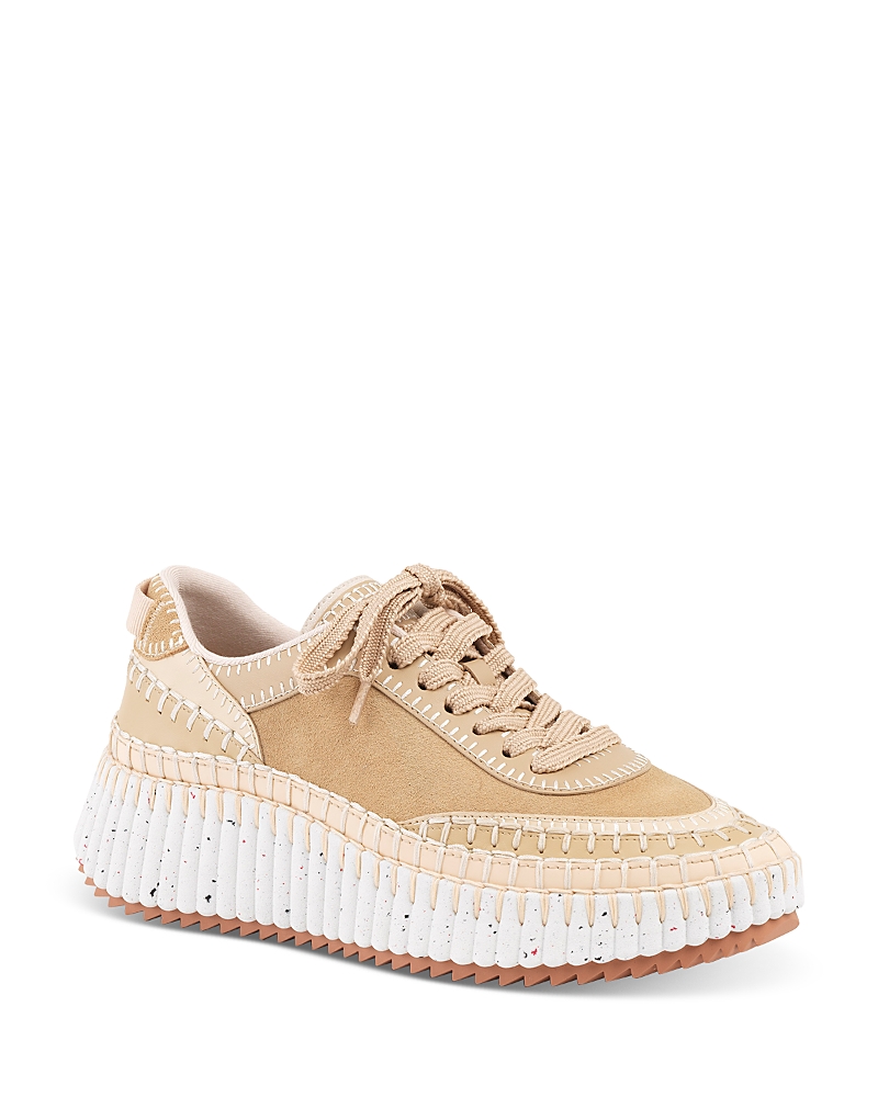 Chloe Women’s Nama Suede Platform Low Top Sneakers