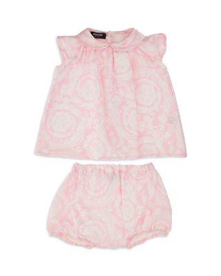 Versace - Girls' Barocco Silk Twill Dress & Bloomers - Baby