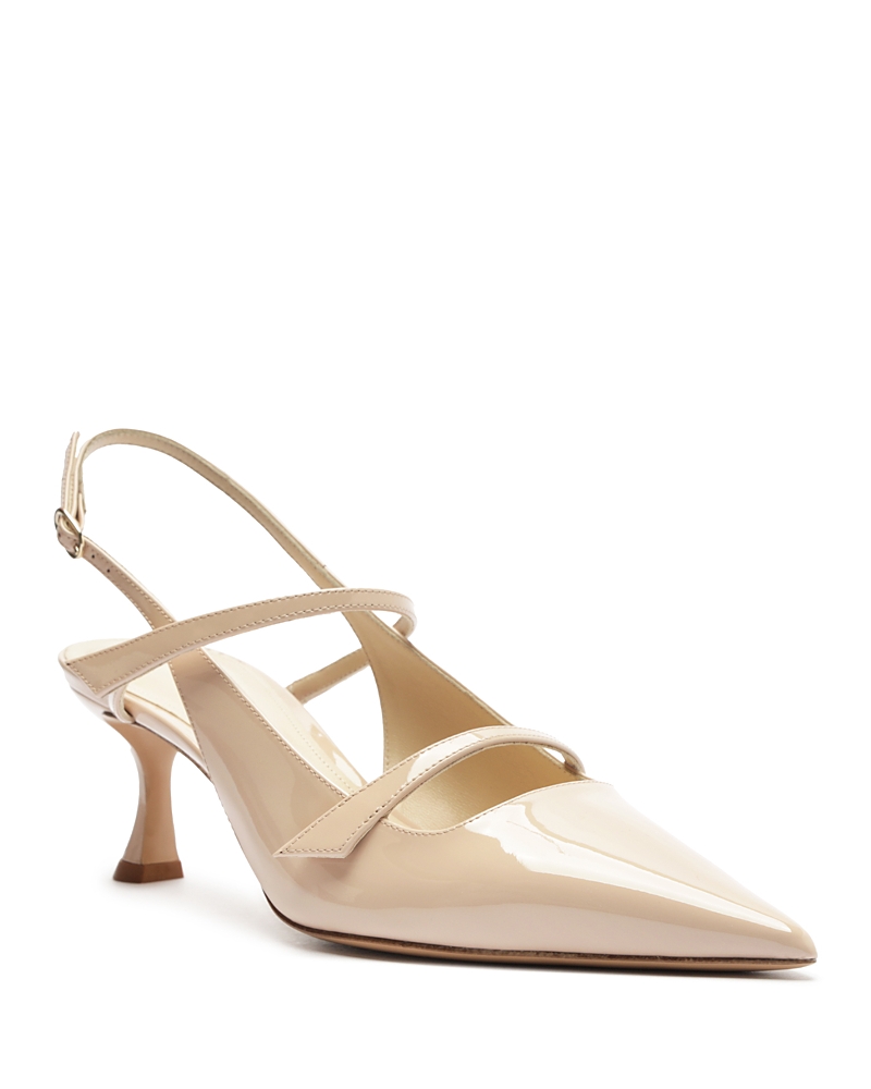 Alexandre Birman Women's Tita Pointed Toe Mid Heel Slingback Pumps