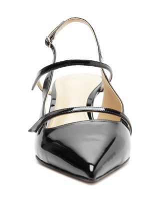 Women's Tita Pointed Toe Mid Heel Slingback Pumps