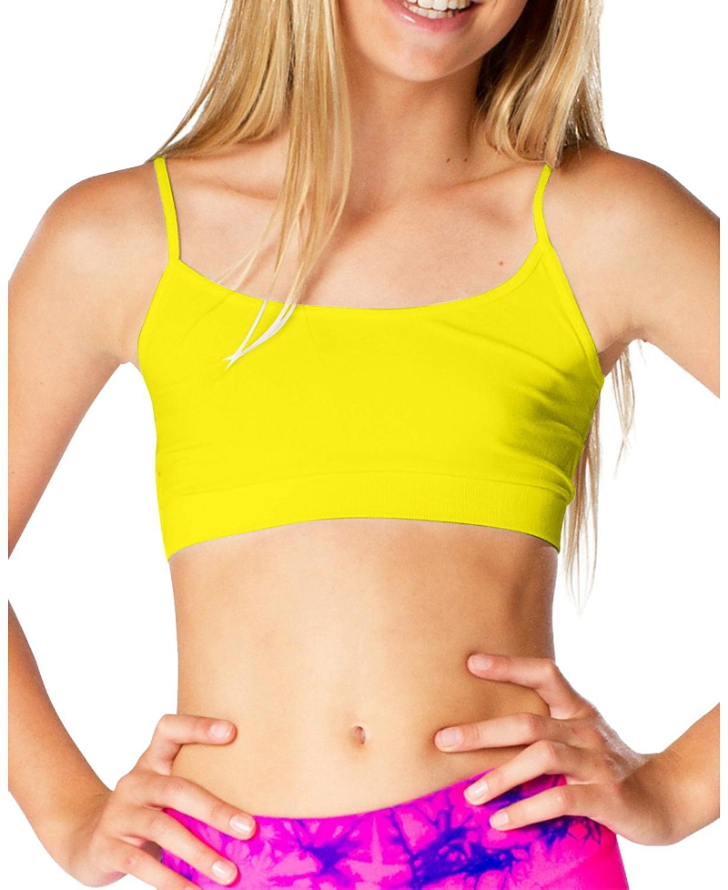 Malibu Sugar Bandeau Bra Cami 8-14 - Big Kid In Yellow