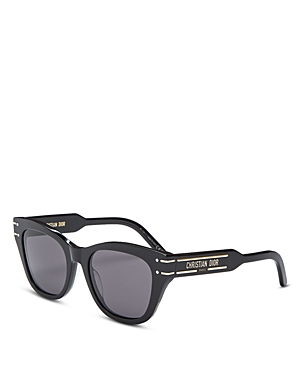 Shop Dior Signature Square Sunglasses, 52mm In Black/gray Solid