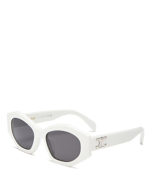Celine Triomphe Cl40238u 25a In Ivory/gray Solid