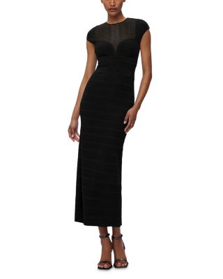 Textured Sheer Bustier Gown