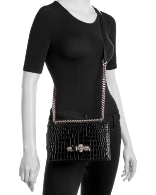 Embellished Leather Shoulder Bag