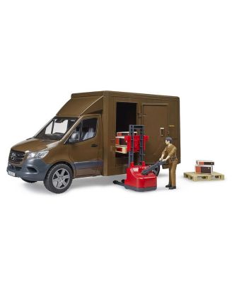  1/16 Mercedes-Benz Sprinter UPS Truck with Manually Operated Pallet Jack 2-4 - Ages 5-7