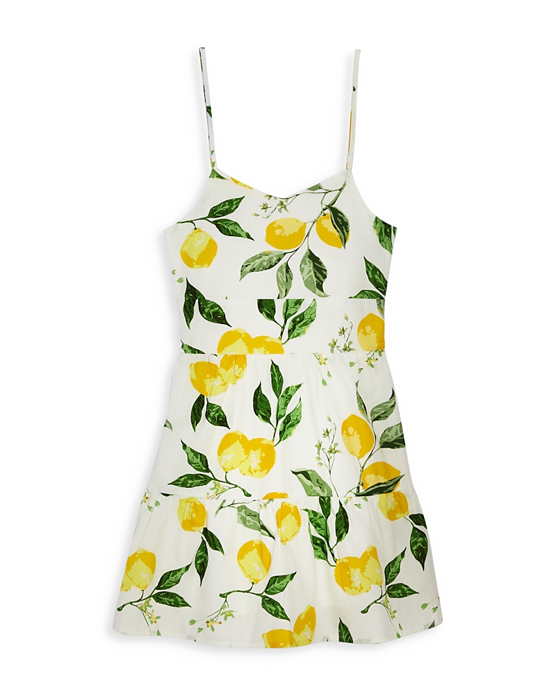Aqua Girls' Lemon Print Dress - Little Kid, Big Kid