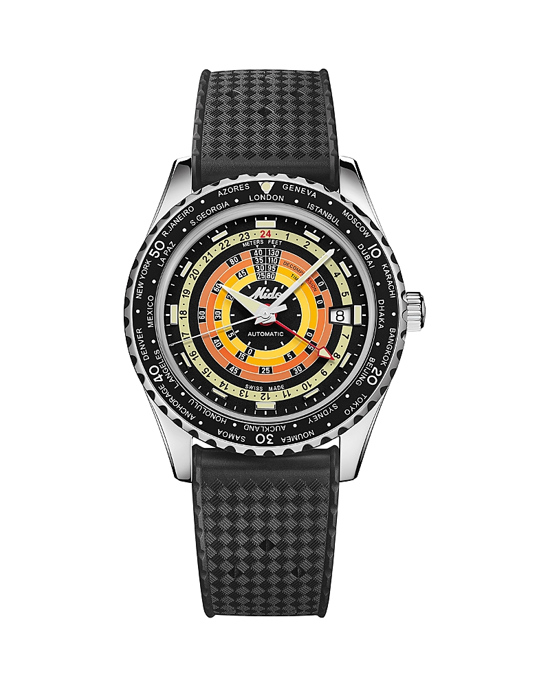 Mido Ocean Star Tribute Decompression Worldtimer Watch, 41mm
