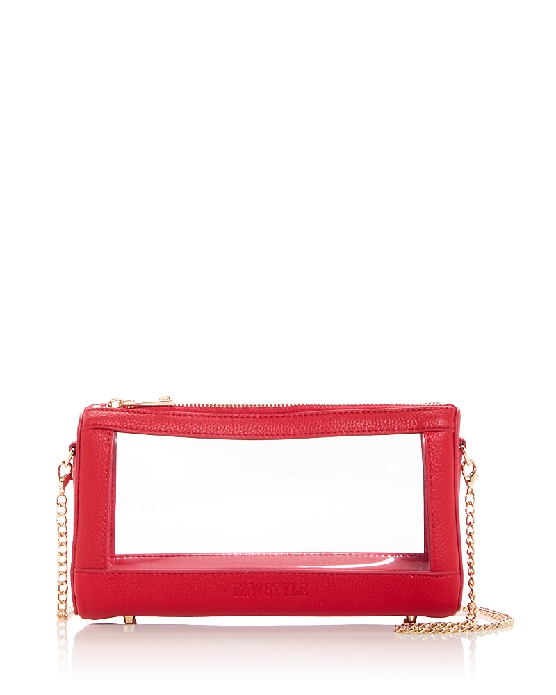 F & W Style Violet Clear Clutch