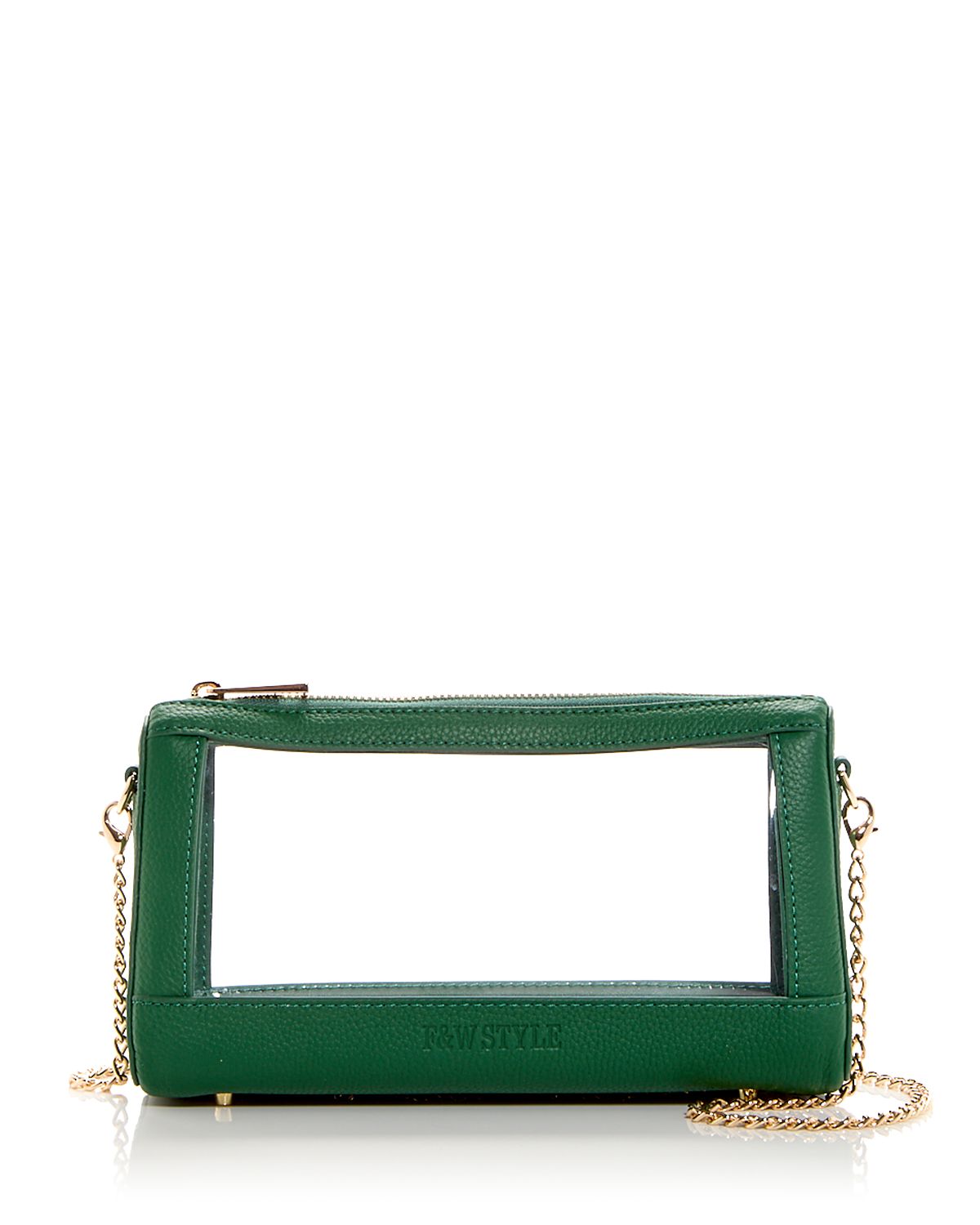 F & W Style Violet Clear Clutch