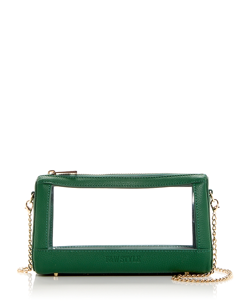 F & w Style Violet Clear Clutch
