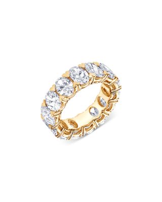 Bloomingdale's Fine Collection - Certified Lab Grown Diamond Oval Eternity Band in 18K Yellow Gold, 9.75 ct. t.w.