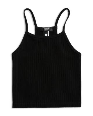 AQUA - Girls' Seamless Crop Tank Top, Big Kid - Exclusive