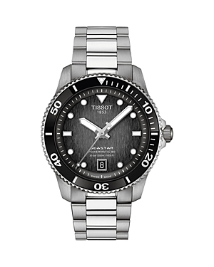 Shop Tissot Seastar 1000 Powermatic 80 Watch, 40mm In Black/silver