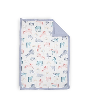 Shop Little Unicorn Unisex Cotton Muslin Toddler Comforter In Unicorns