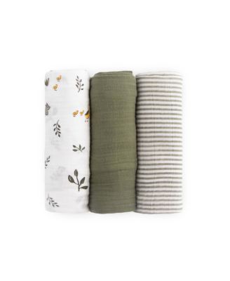Unisex Cotton Muslin Swaddle 3 Pack - Baby