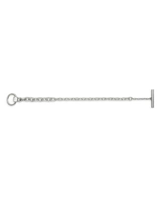 Sterling Silver Horsebit Chain Link Toggle Bracelet