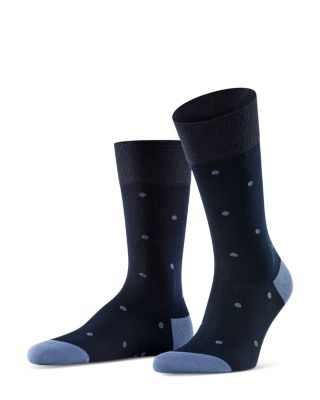 Mercerized Cotton & Nylon Dot Dress Socks