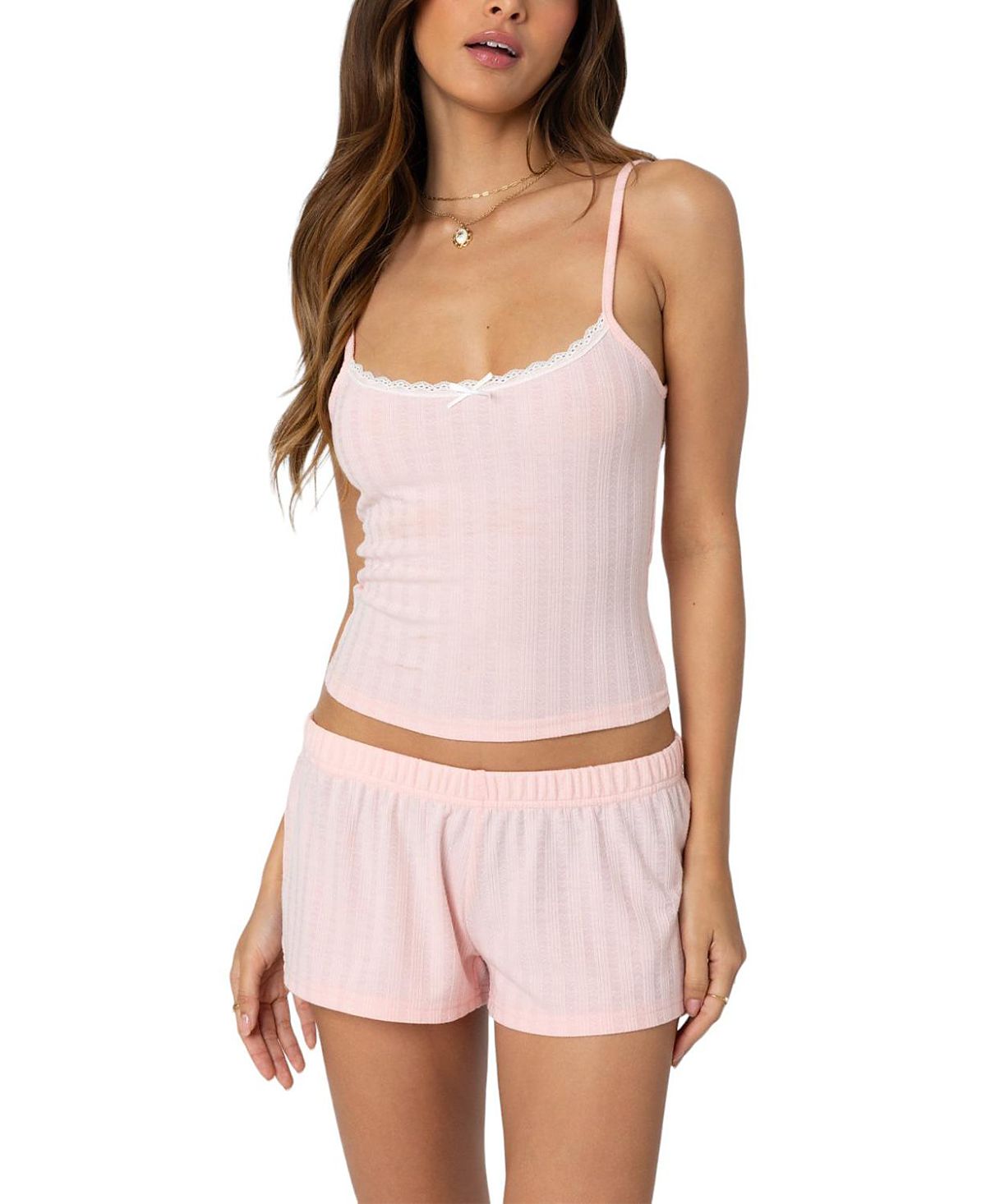 Edikted Irene Pointelle Tank Top